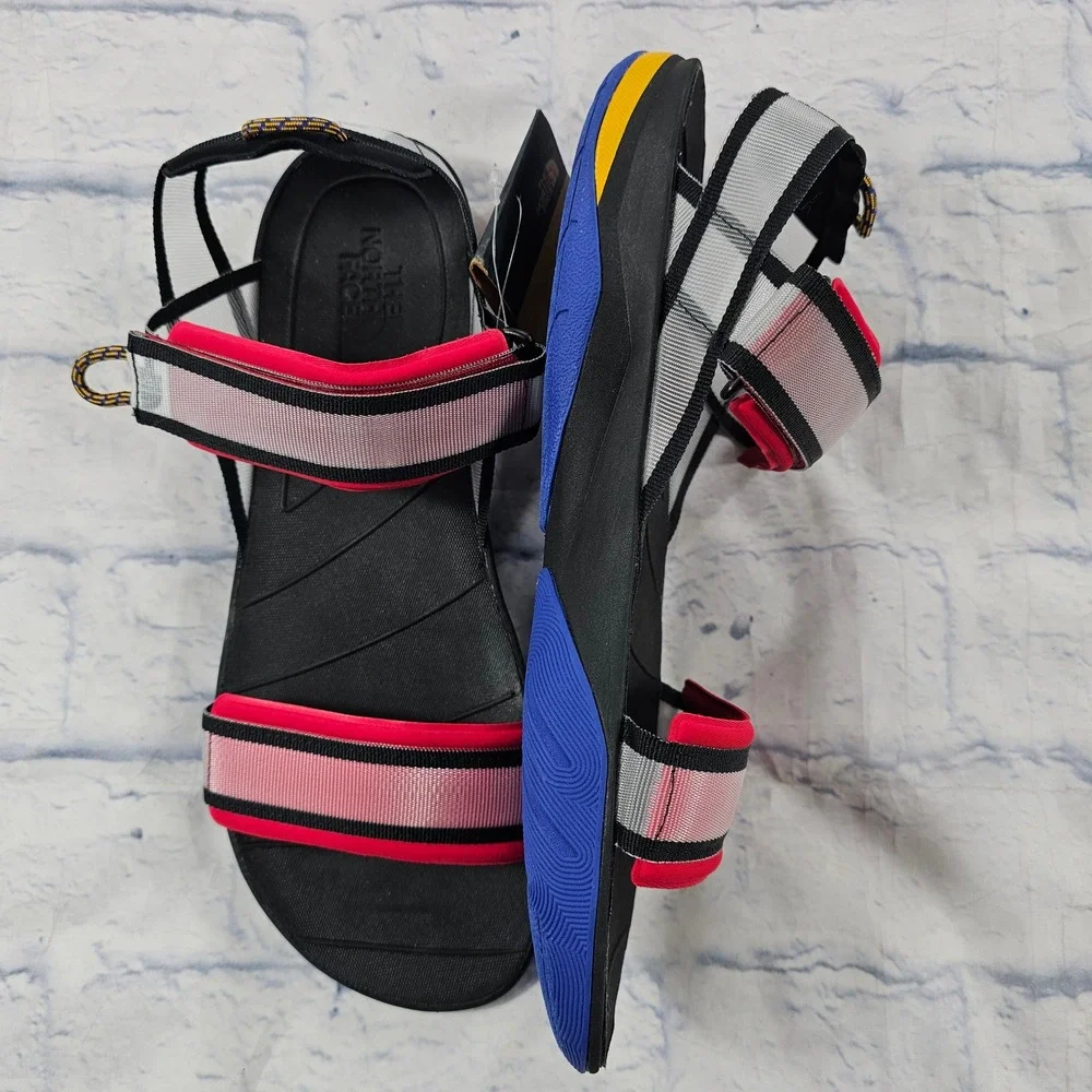 The North Face Skeena Sandals Mens 13 Pink Black Blue Strappy Hiking Gorpcore